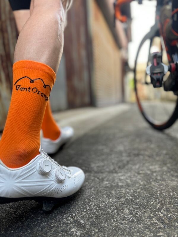 SUB JERJEY製Vent Orangeオリジナルcycleソックス